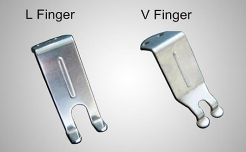 V type Ti finger or V mixed with L finger.